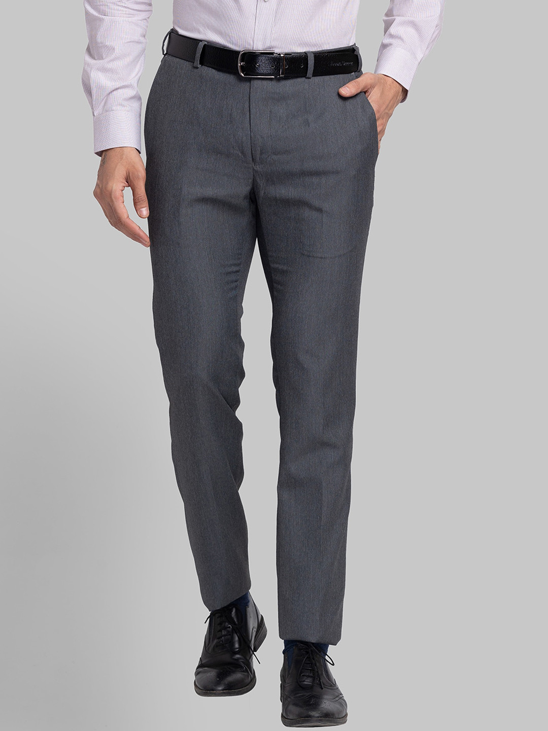 

Raymond Men Slim Fit Trousers, Grey