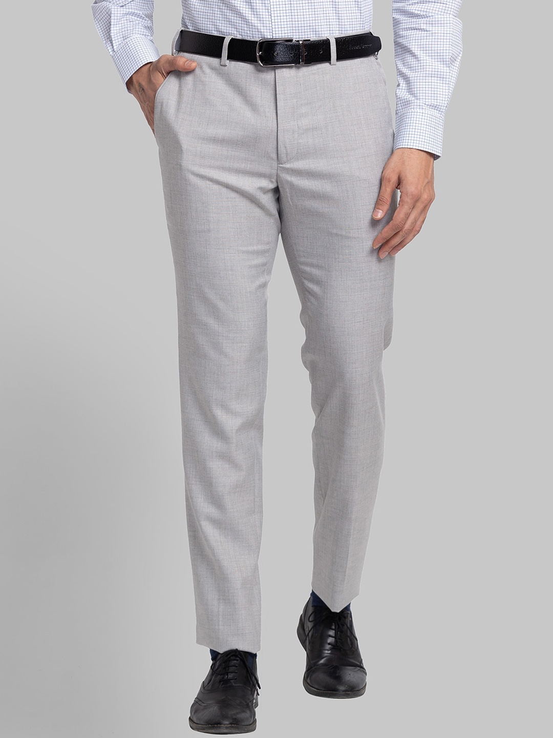 

Raymond Men Slim Fit Trousers, Grey