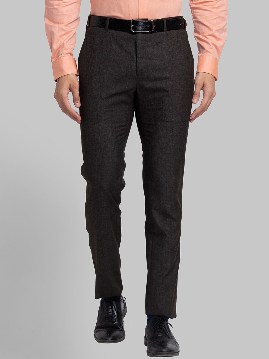 

Raymond Men Slim Fit Trousers, Brown