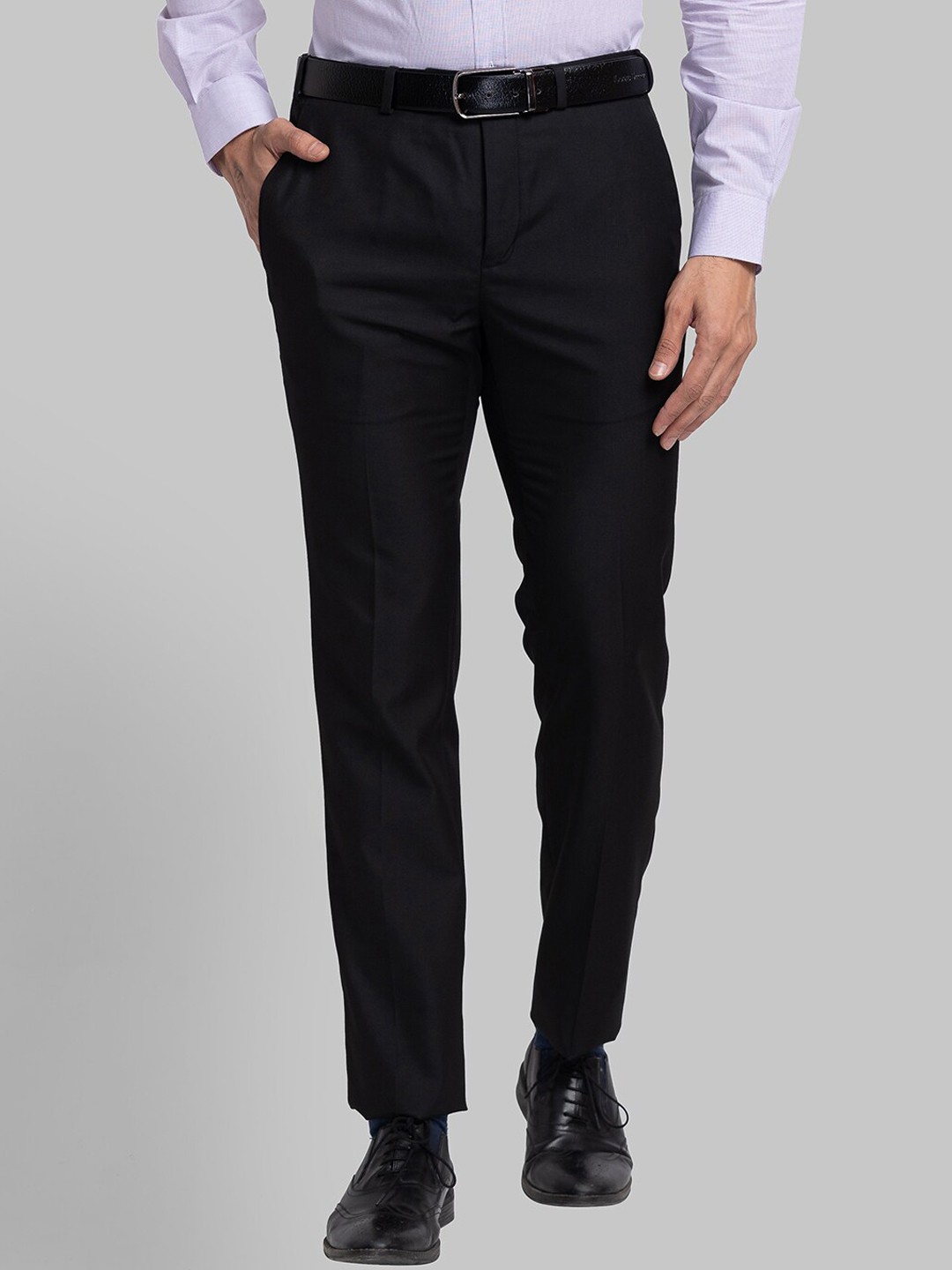 

Raymond Men Slim Fit Trousers, Black