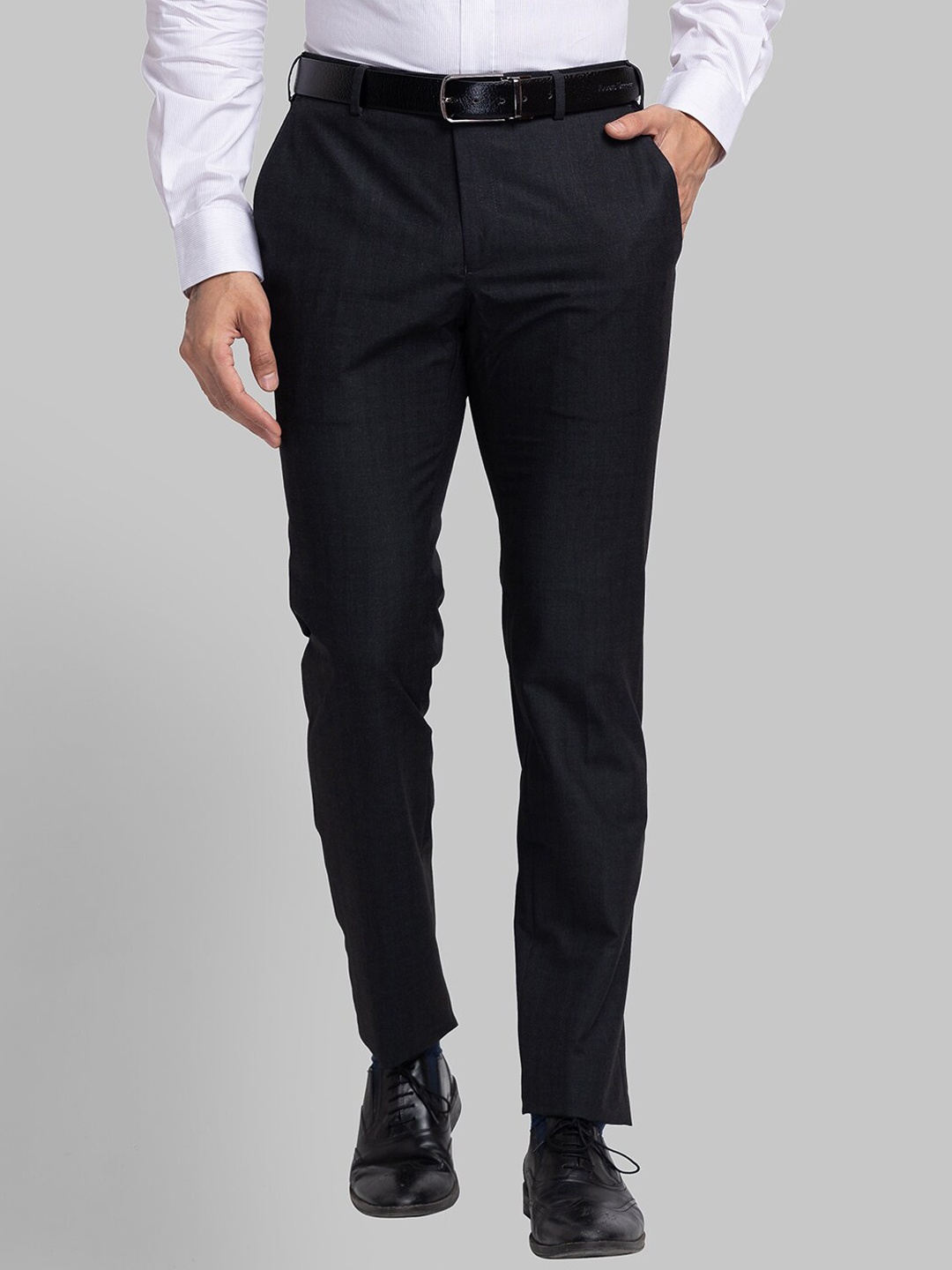 

Raymond Men Slim Fit Formal Trousers, Charcoal