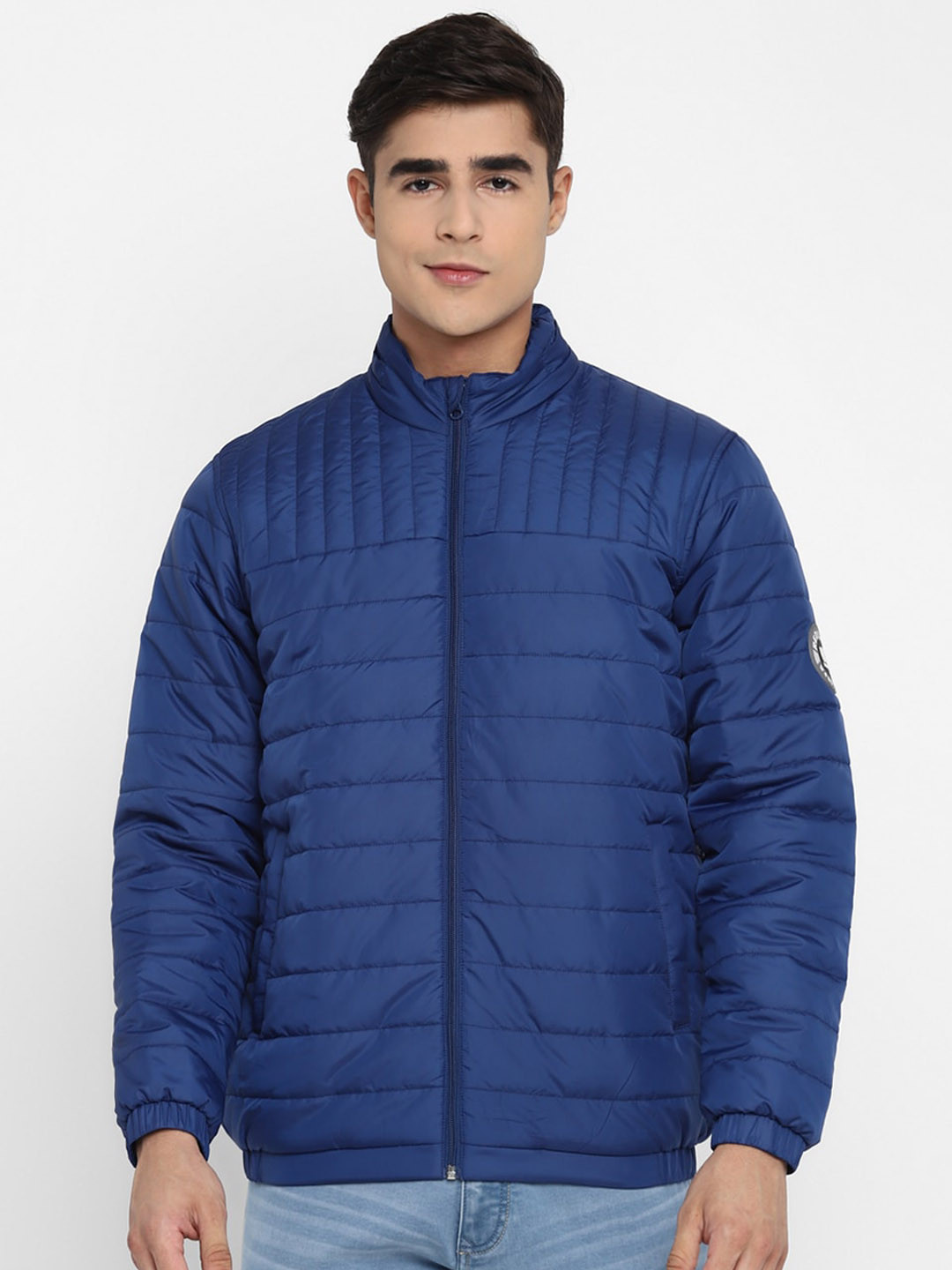 

Red Chief Men Blue Striped Lightweight Padded Jacket