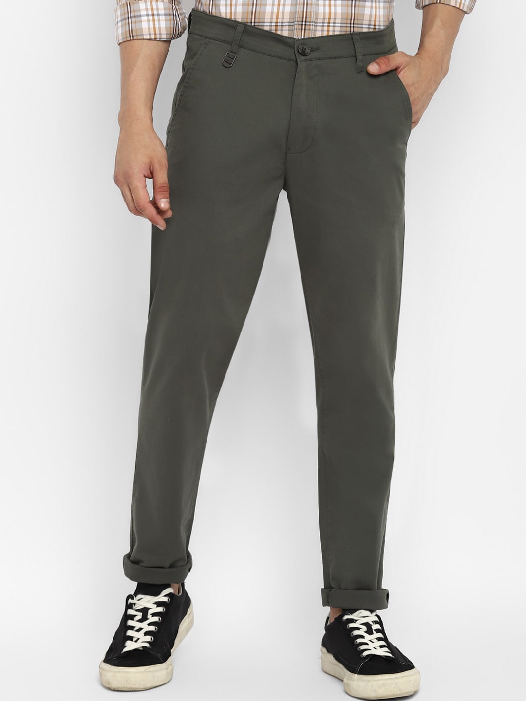 

Red Chief Men Cotton Chambray Trousers, Olive