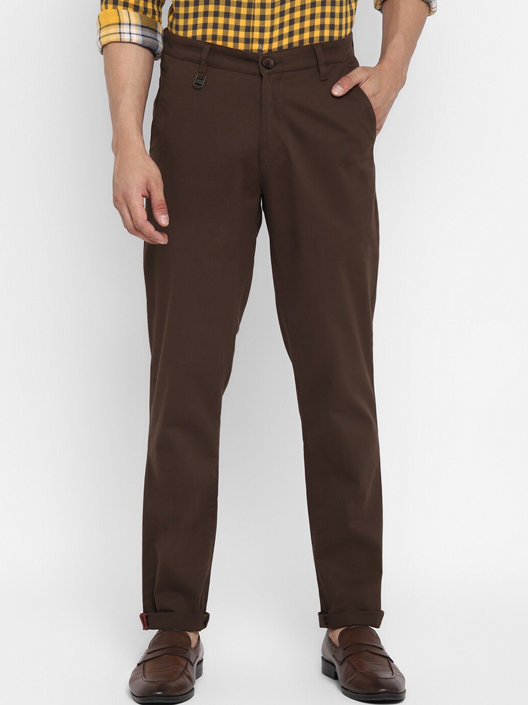 

Red Chief Men Cotton Chambray Trousers, Brown