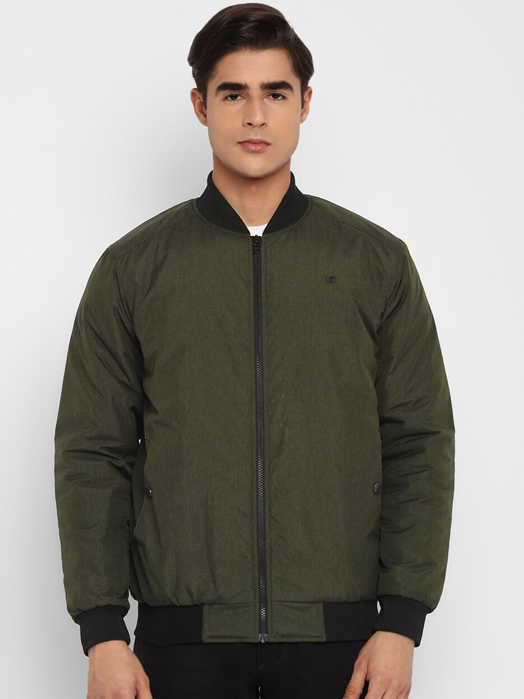 

Red Chief Men Olive Green Lightweight Bomber Jacket