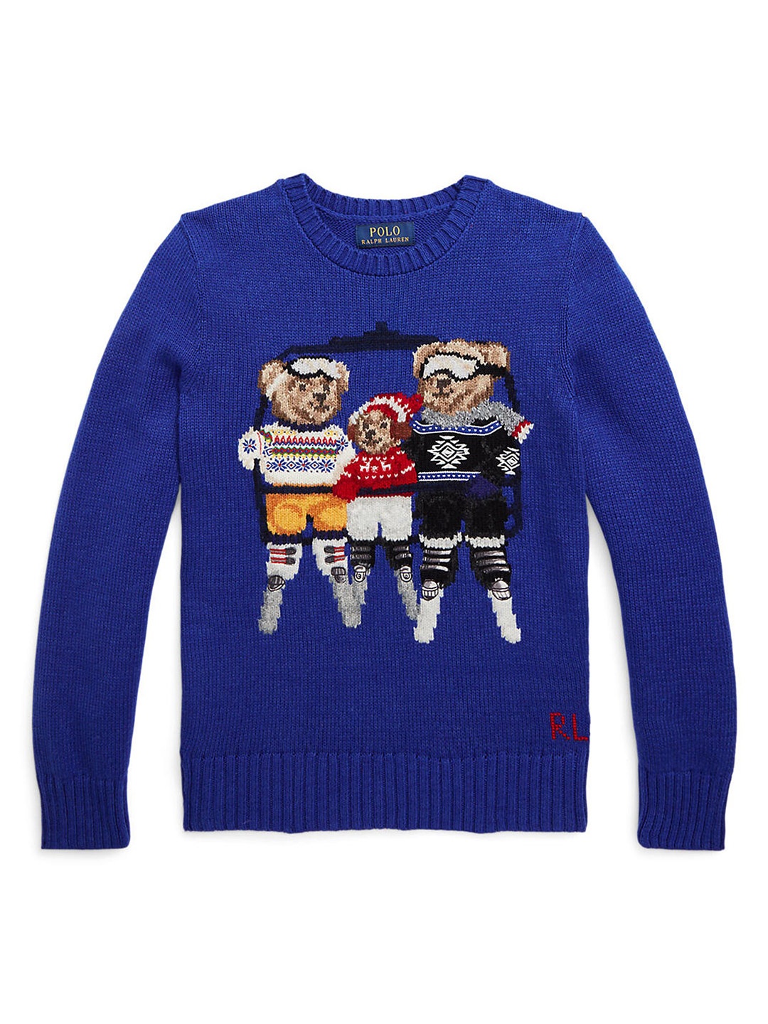 

Polo Ralph Lauren Boys Blue Printed Wool Pullover