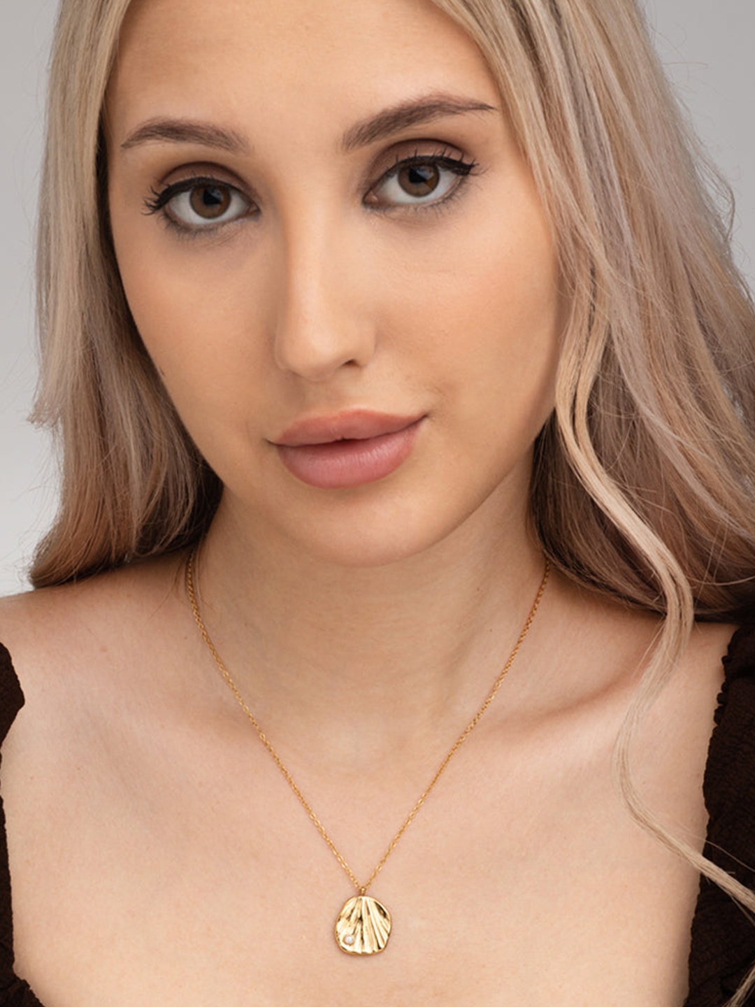 

PALMONAS Gold-Toned Gold-Plated Necklace