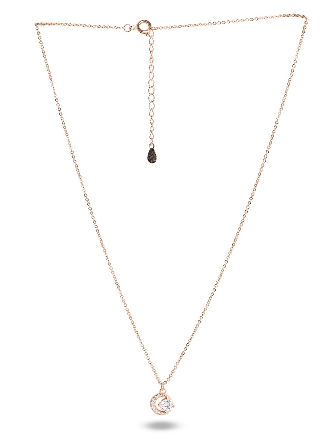 

PALMONAS Rose Gold & White Rose Gold-Plated Necklace