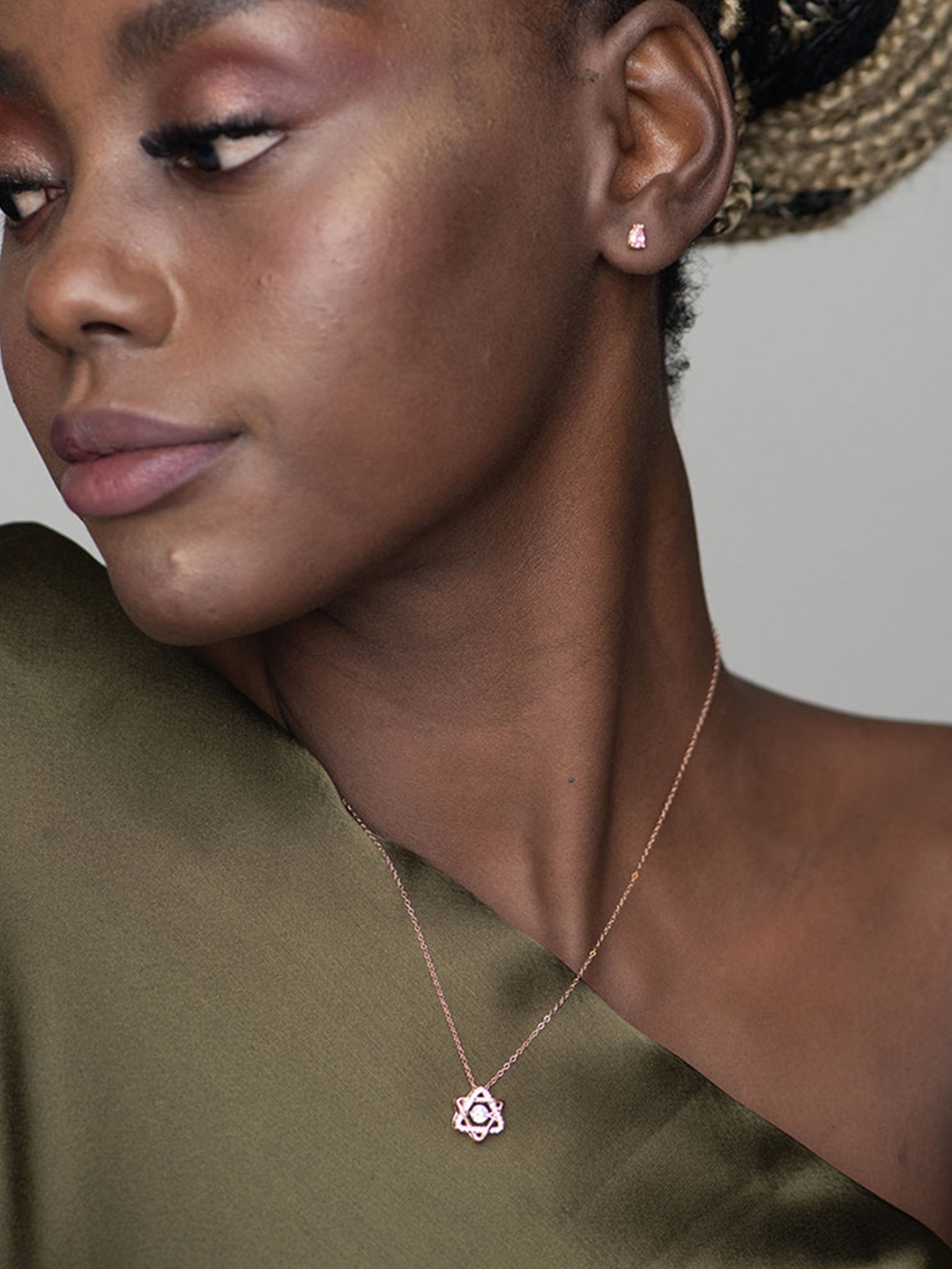 

PALMONAS Rose Gold & White Sterling Silver 18k Rose Gold-Plated Necklace