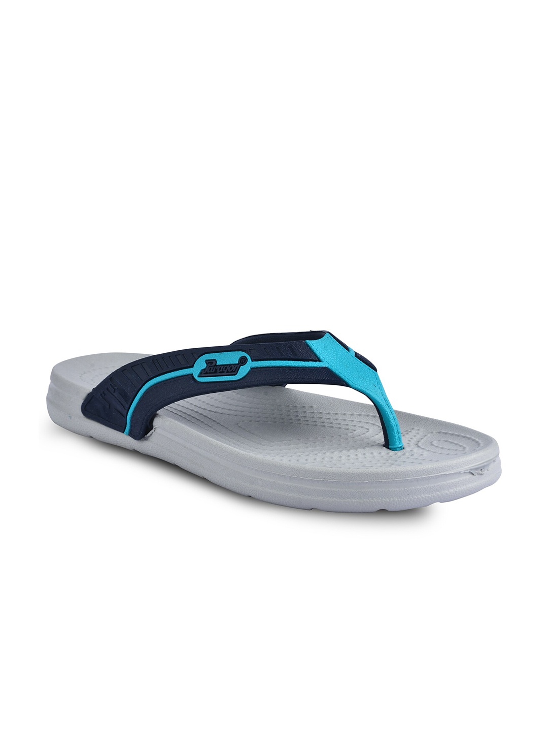 

Paragon Men Grey & Navy Blue Thong Flip-Flops