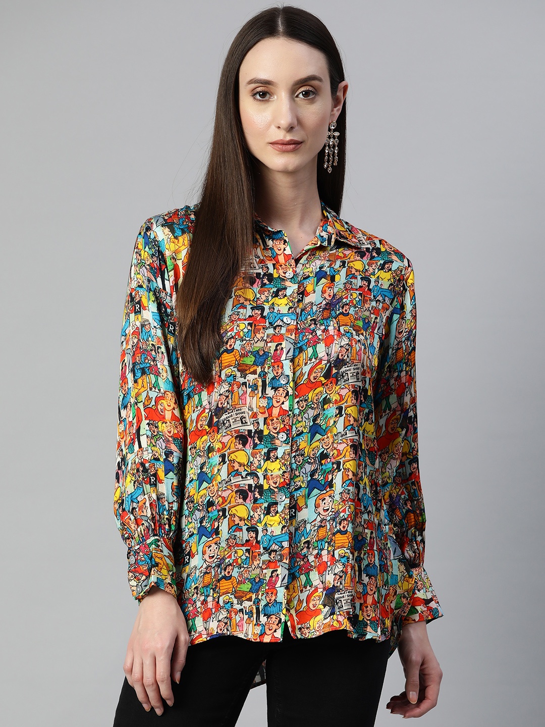 

Vasudha Women Manhattan Printed Casual Shirt, Multi