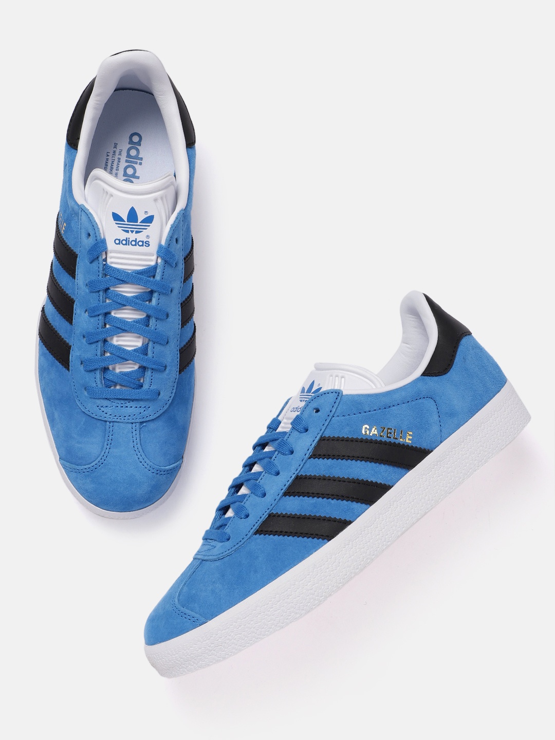 

ADIDAS Originals Men Striped Detail Suede Gazelle Sneakers, Blue