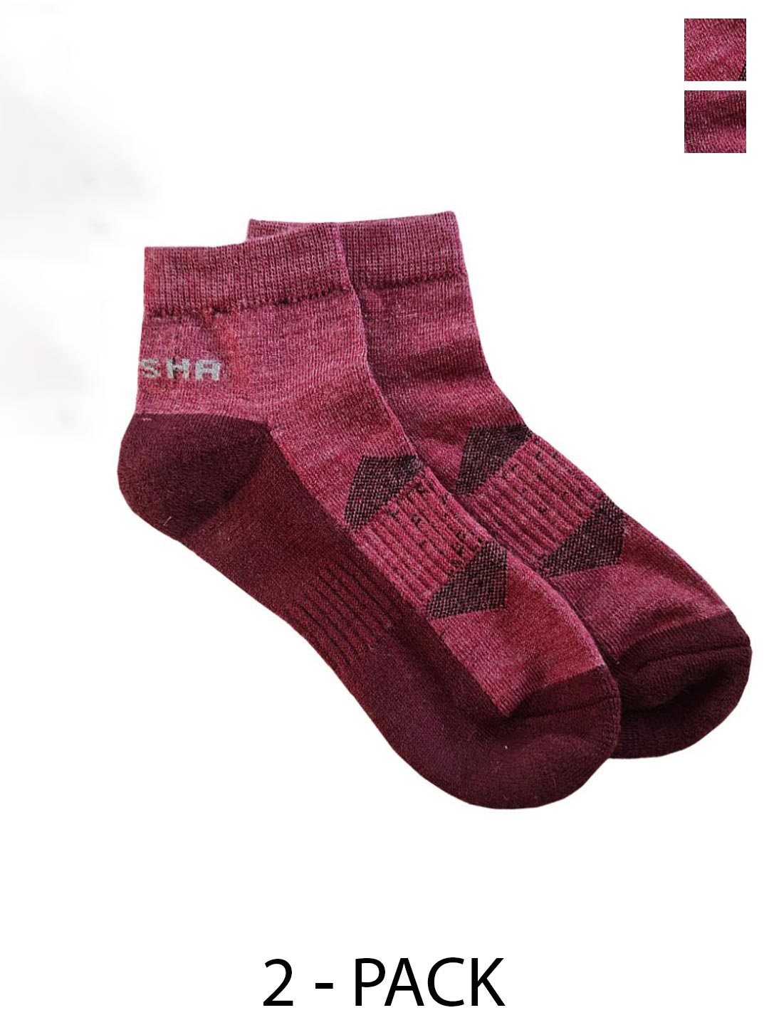 

Kosha Women Pack of 2 Merino Wool Socks, Maroon