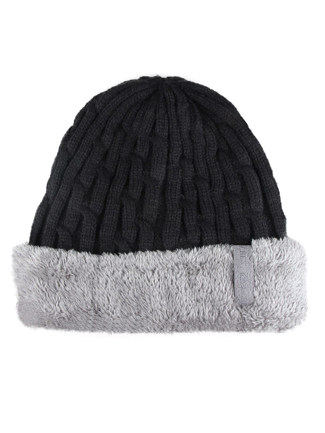 

Bonjour Men Black & Off White Beanie