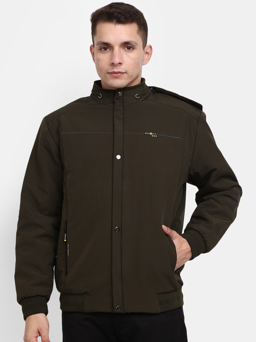 

V-Mart Men Olive Green Lightweight Bomber Jacket