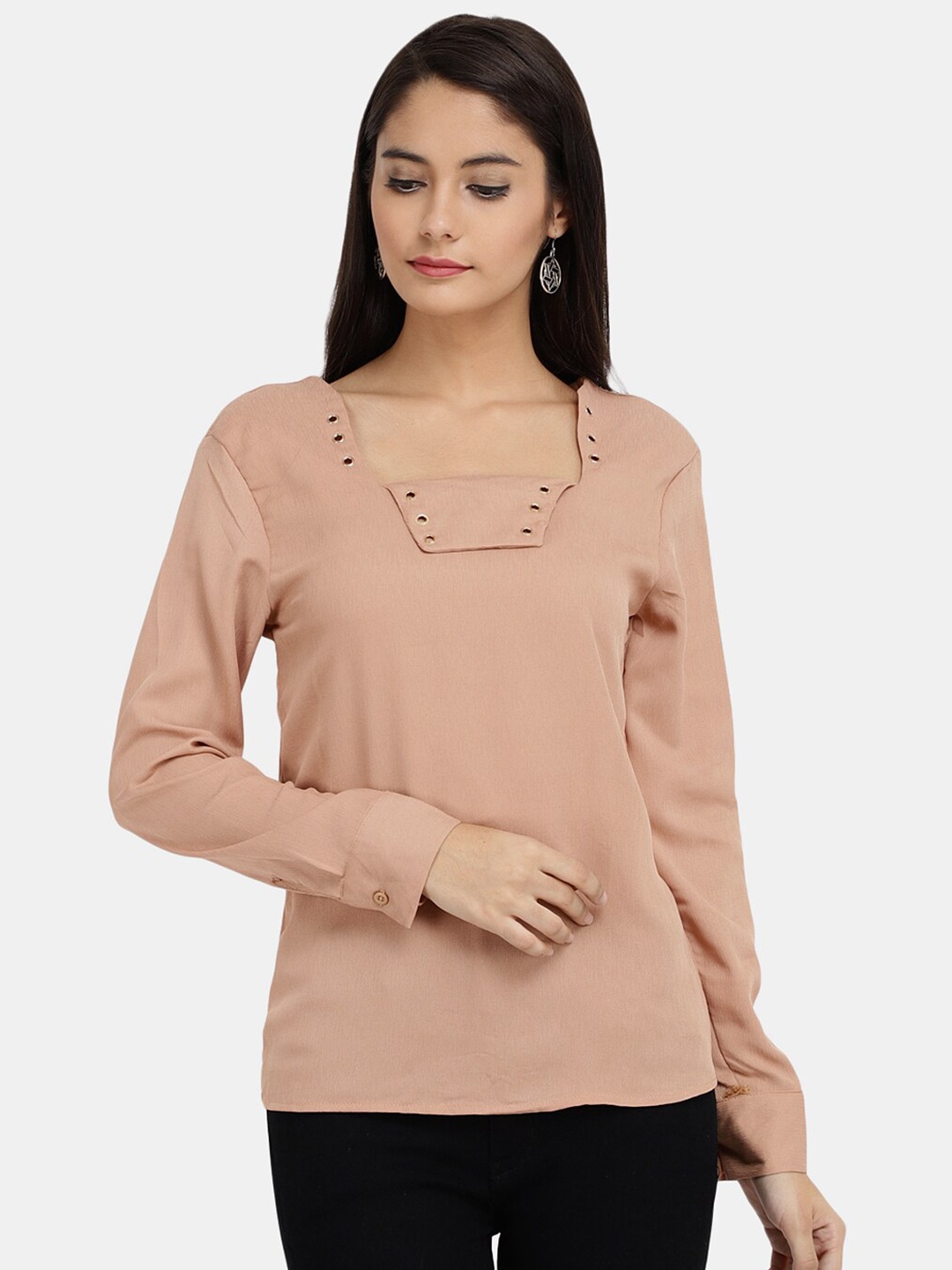

V-Mart Pure Cotton Regular Top, Beige