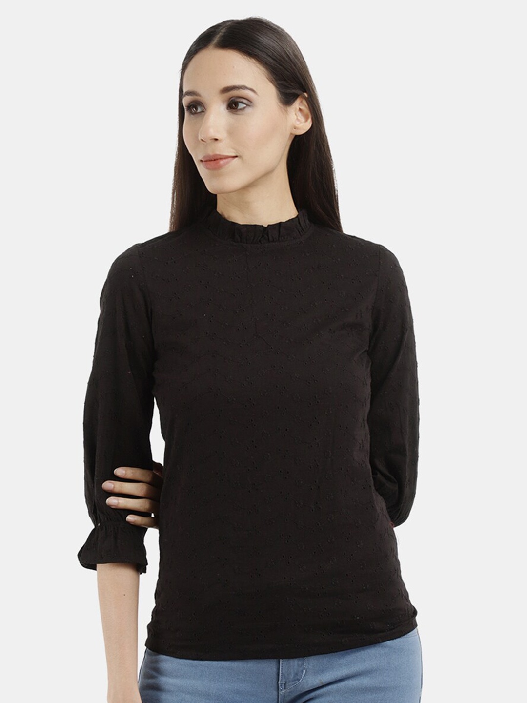 

V-Mart Black Pure Cotton Top