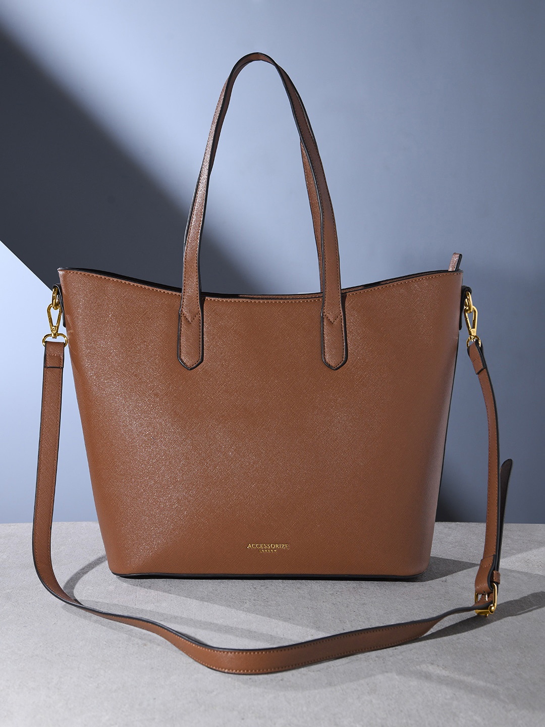 Accessorize London Women Faux Leather Daffodil Shoulder Bag, Brown
