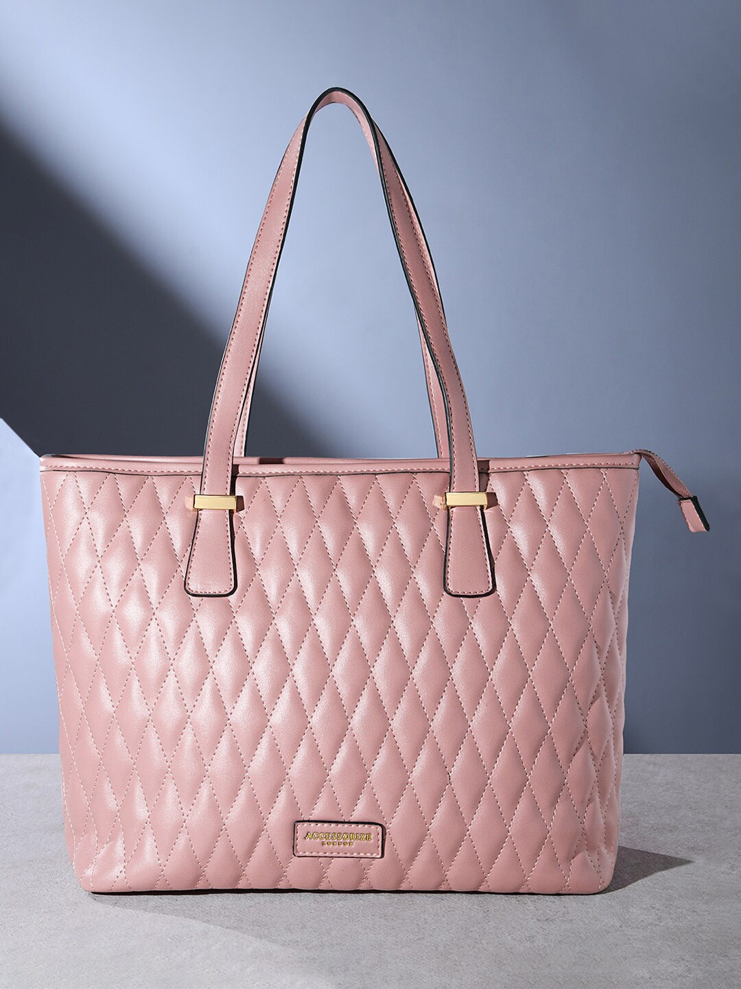 

Accessorize Faux Leather Lannister Quilted Tote Bag, Pink