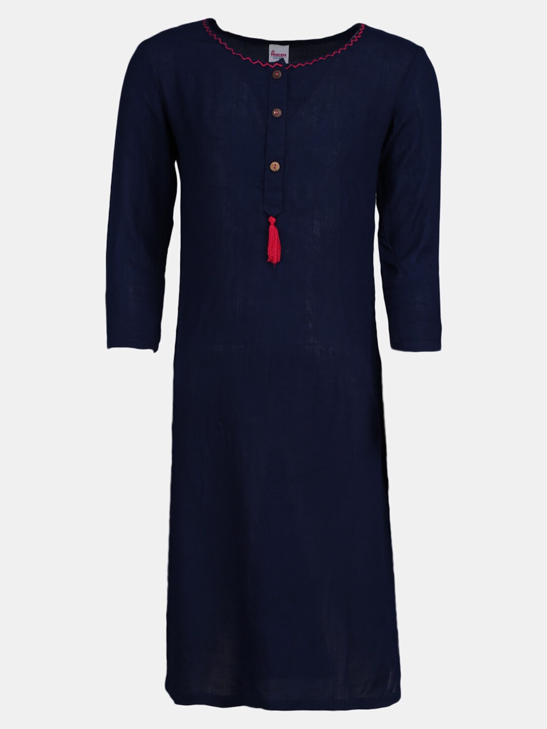 

V-Mart Navy Blue Solid Chiffon Longline Top