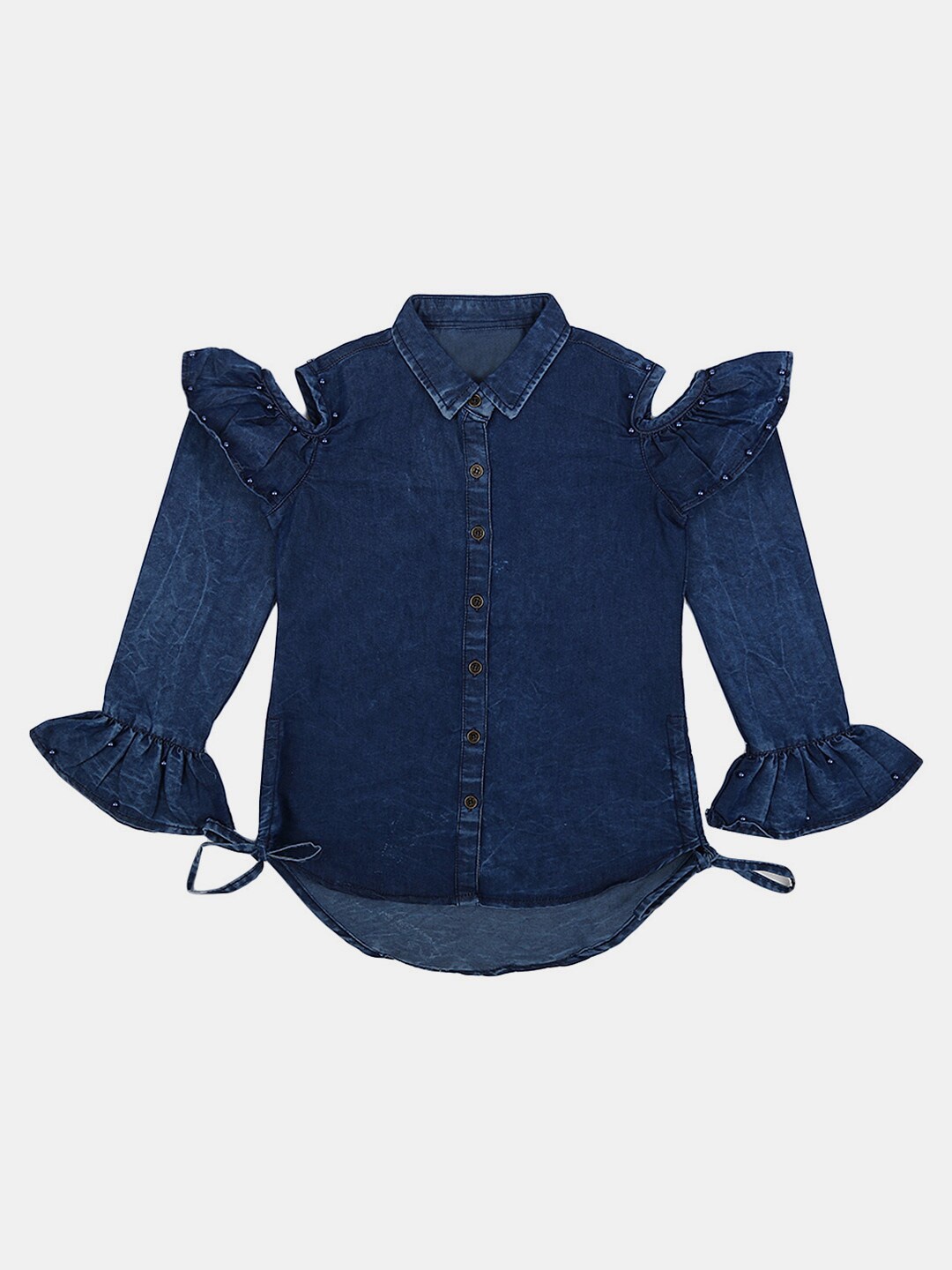 

V-Mart Blue Denim Shirt Style Top