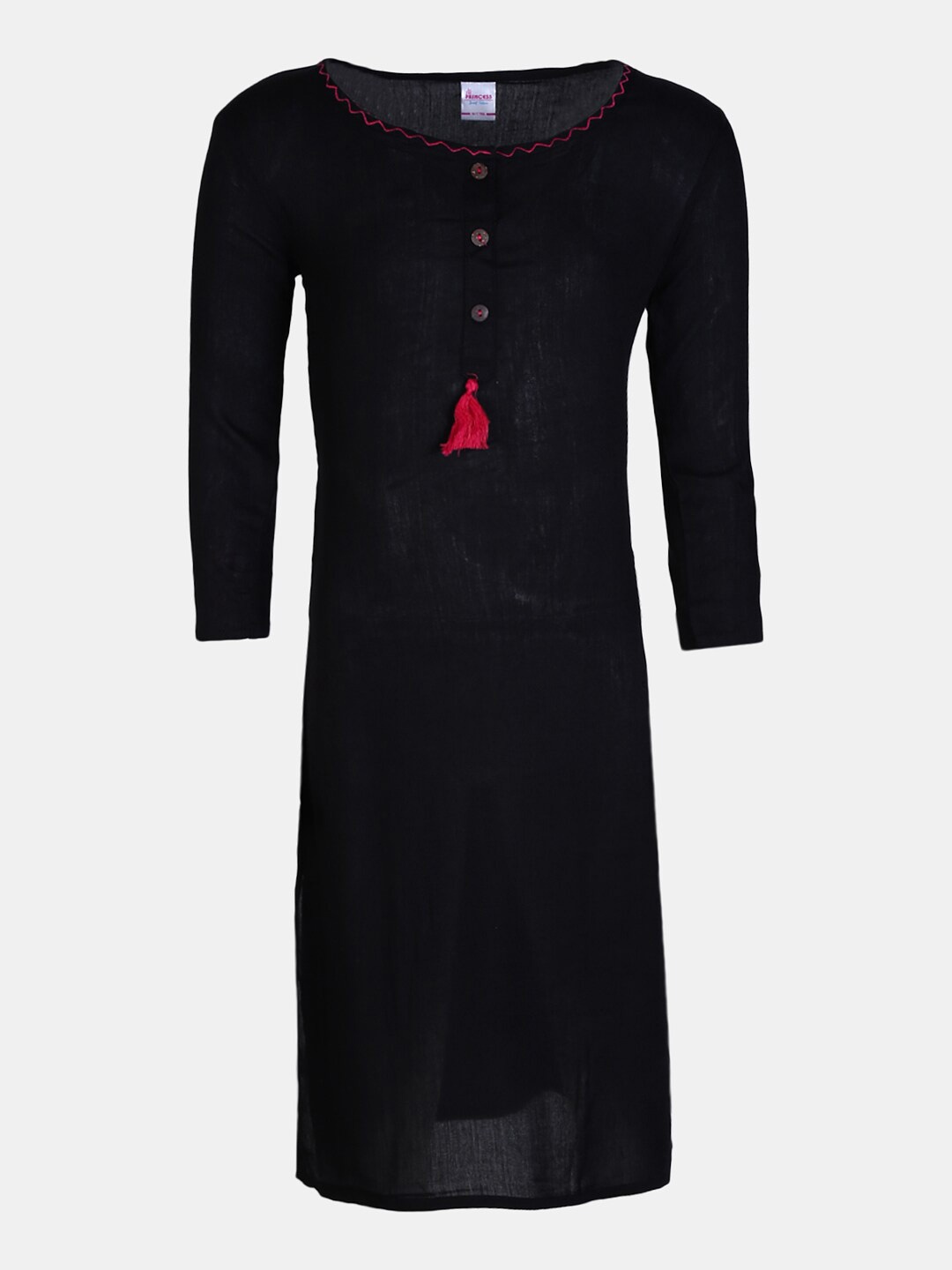 

V-Mart Black Solid Chiffon Longline Top