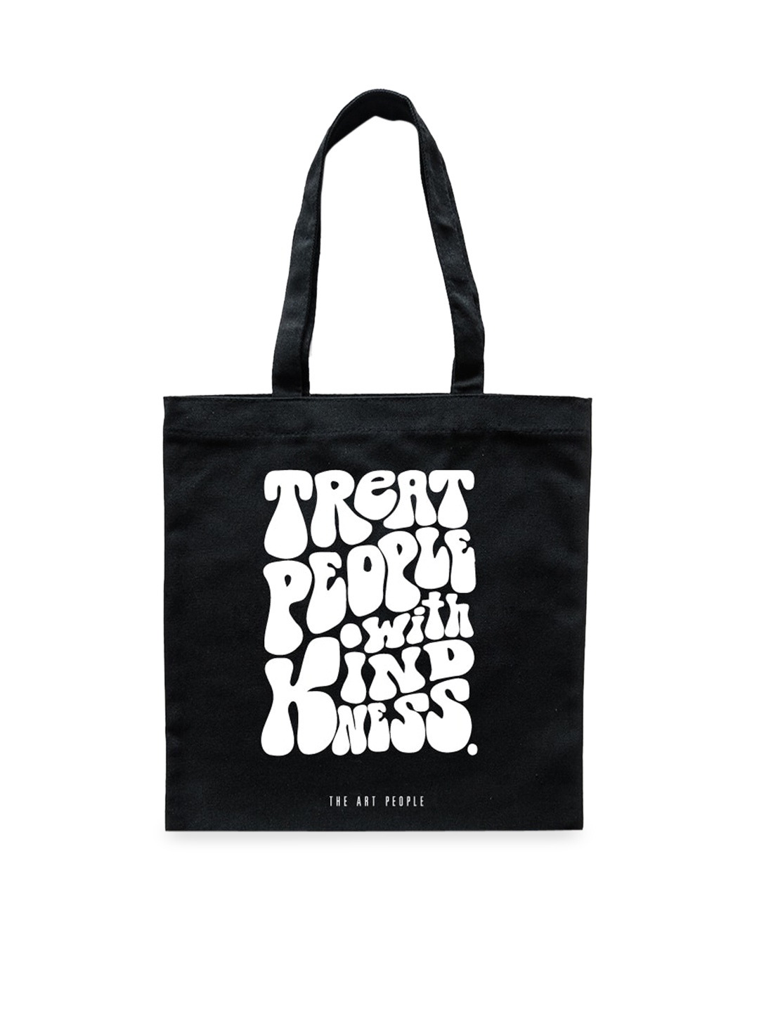 

The Art People Black Printed Structured Tote Bag