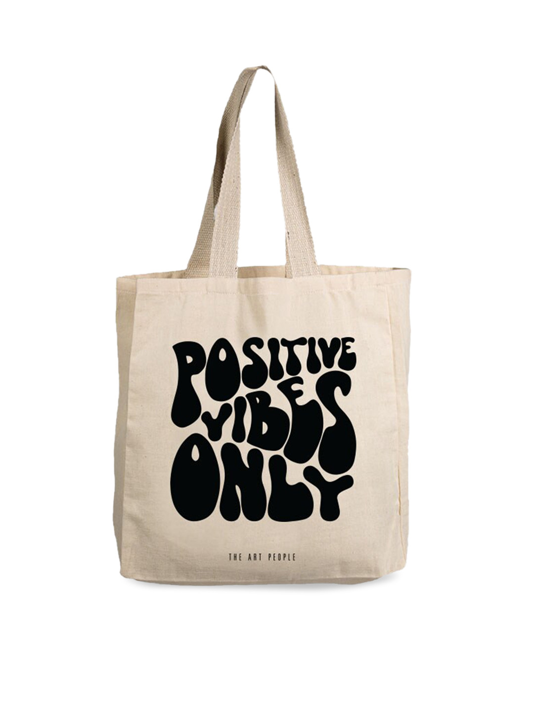 

The Art People Off White Printed Structured Tote Bag