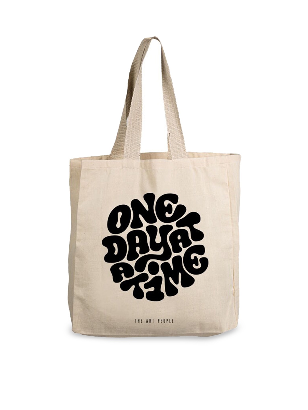 

The Art People Off White Printed Shopper Tote Bag