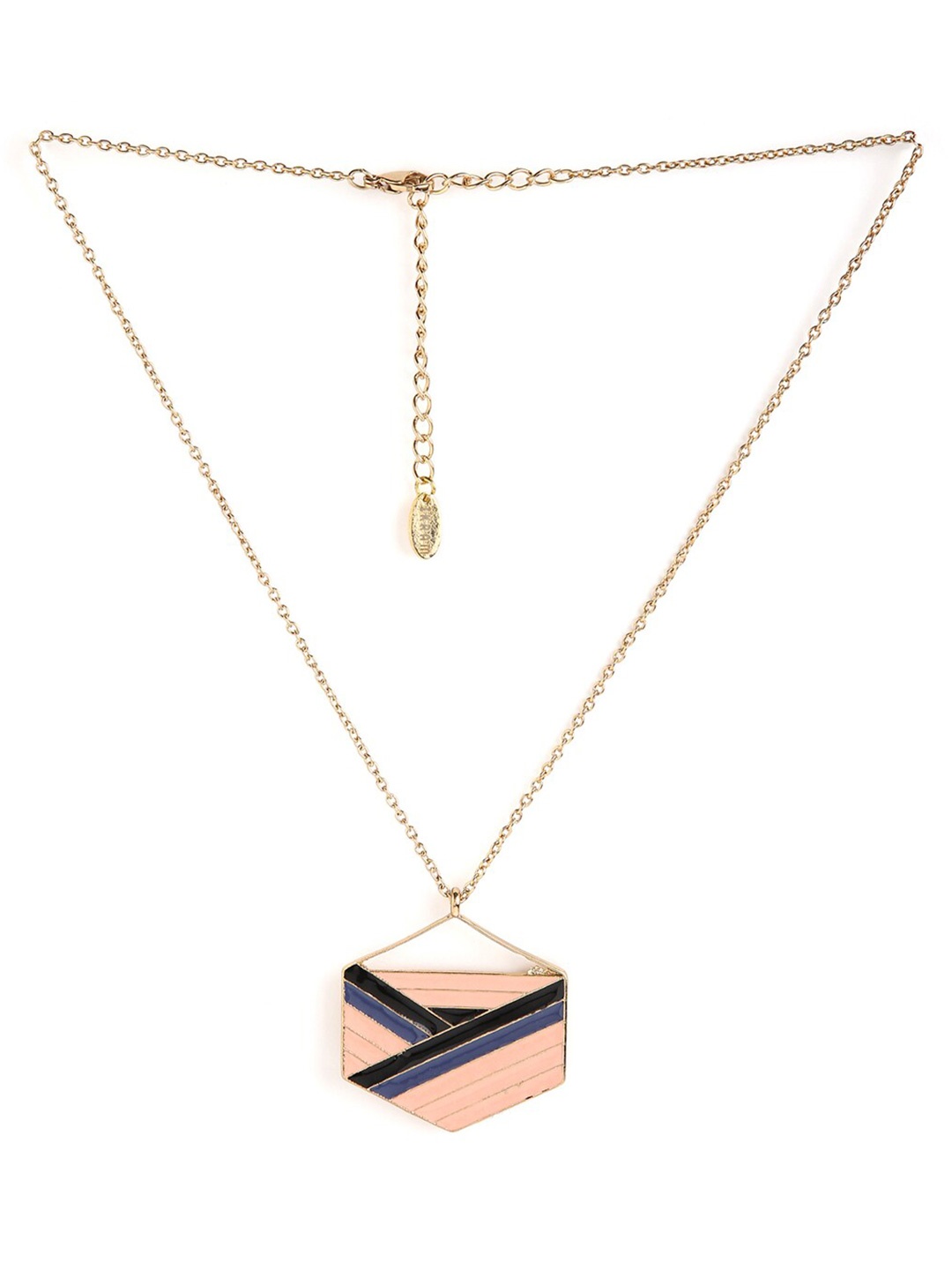 

Ikram Gold-Toned & Peach-Coloured Gold-Plated Necklace
