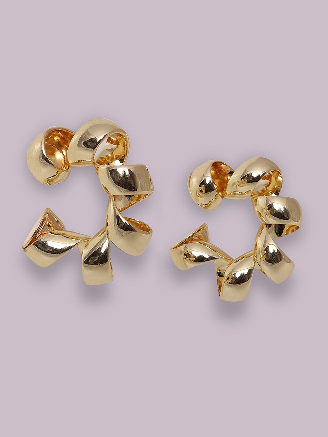 

Ikram Gold-Toned Contemporary Studs Earrings