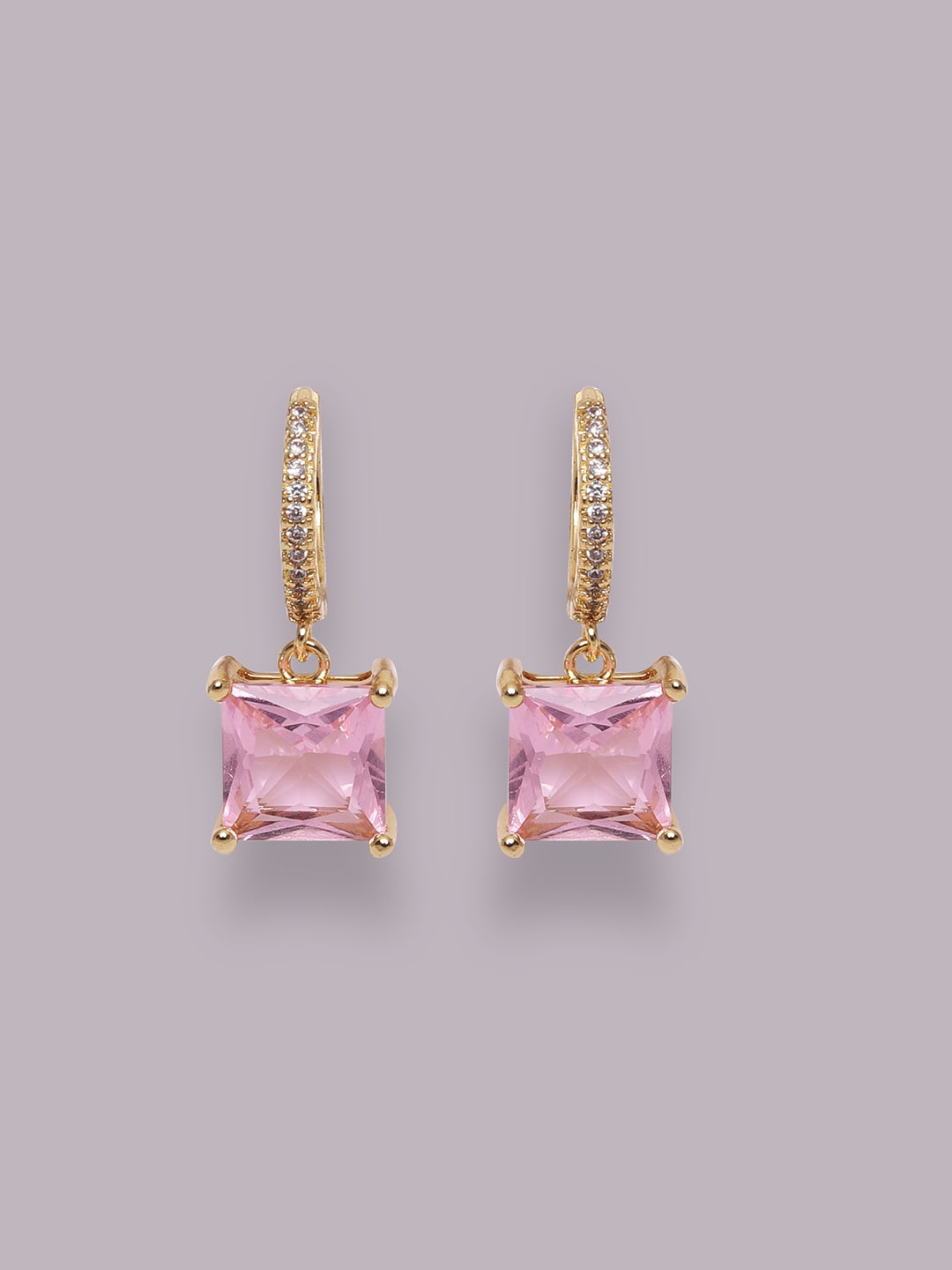

Ikram Pink Contemporary Studs Earrings