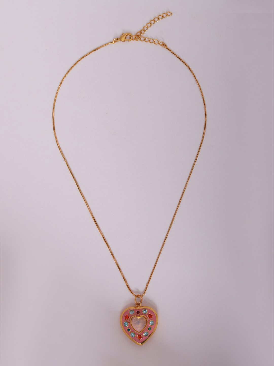 

Ikram Gold-Toned & Blue Brass Gold-Plated Necklace