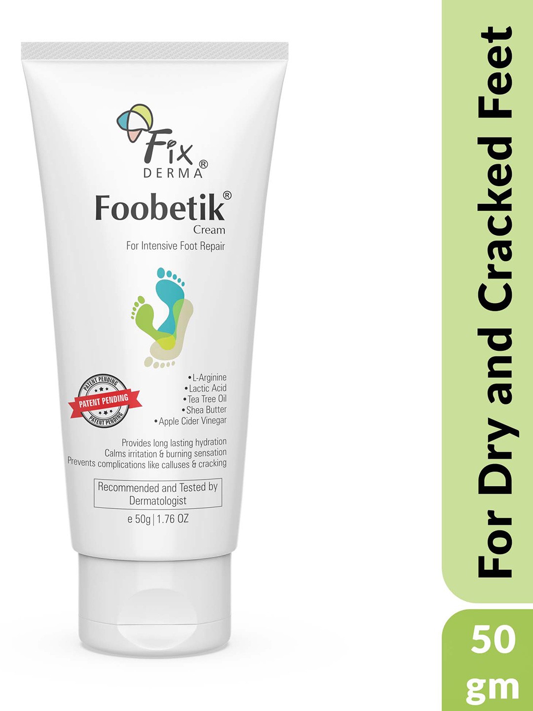 

FIXDERMA Heel Repair Foobetik Foot Cream For Normal & Diabetic Foot - 50g, White