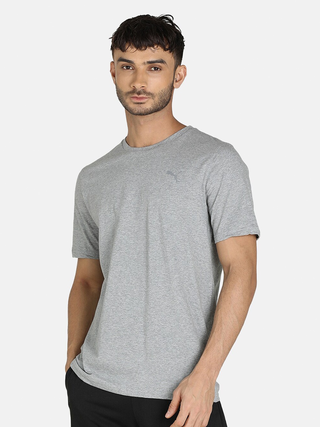 

Puma Men Basic Tee + Shorts Pure Cotton Night suit, Grey