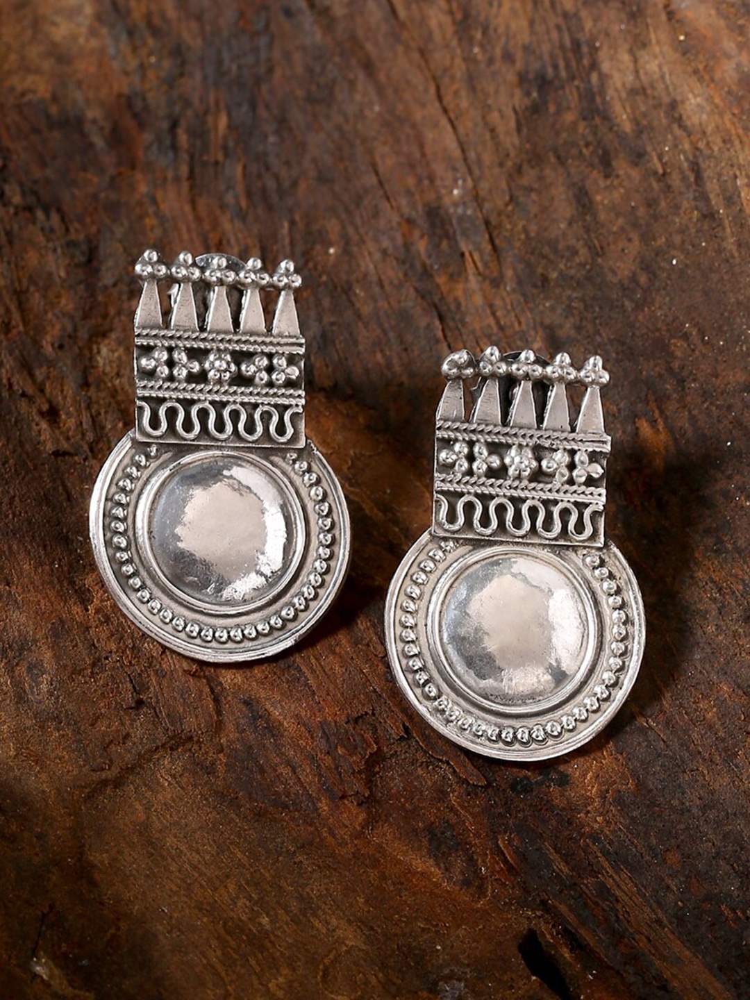 

ADORN by Nikita Ladiwala Women 92.5 Sterling Silver Geometric Studs Earrings