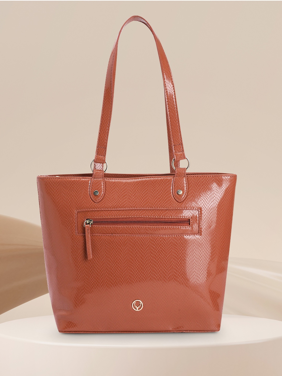

Allen Solly Animal Textured Structured Shoulder Bag, Brown