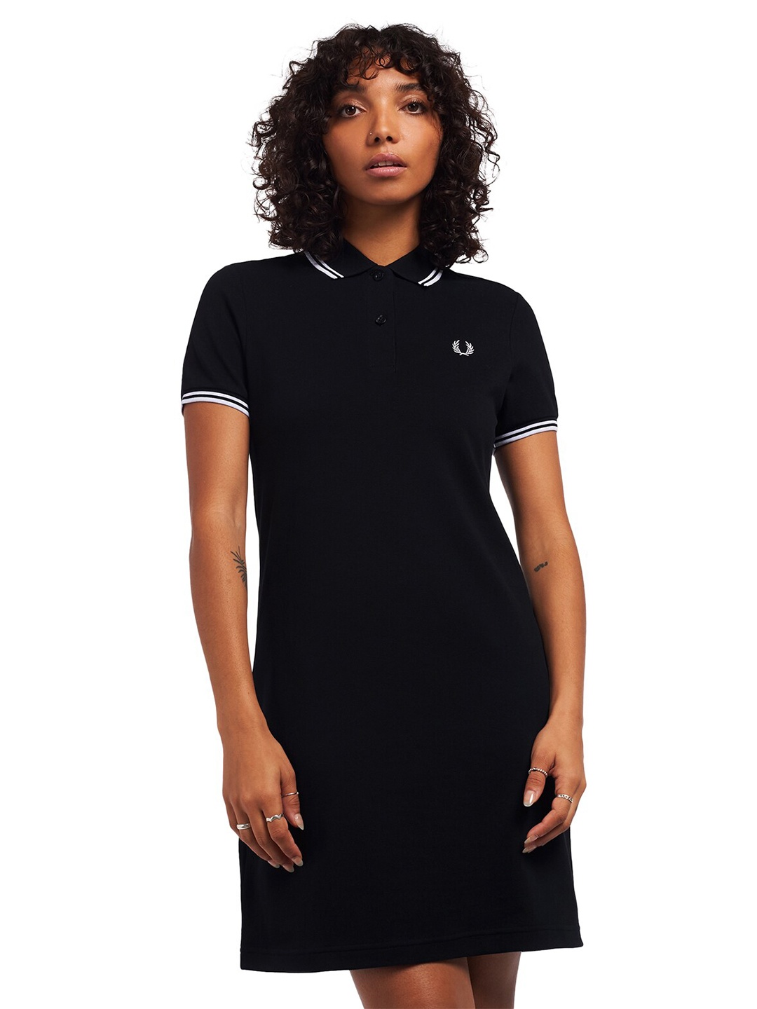 

Fred Perry Black T-shirt Cotton Dress