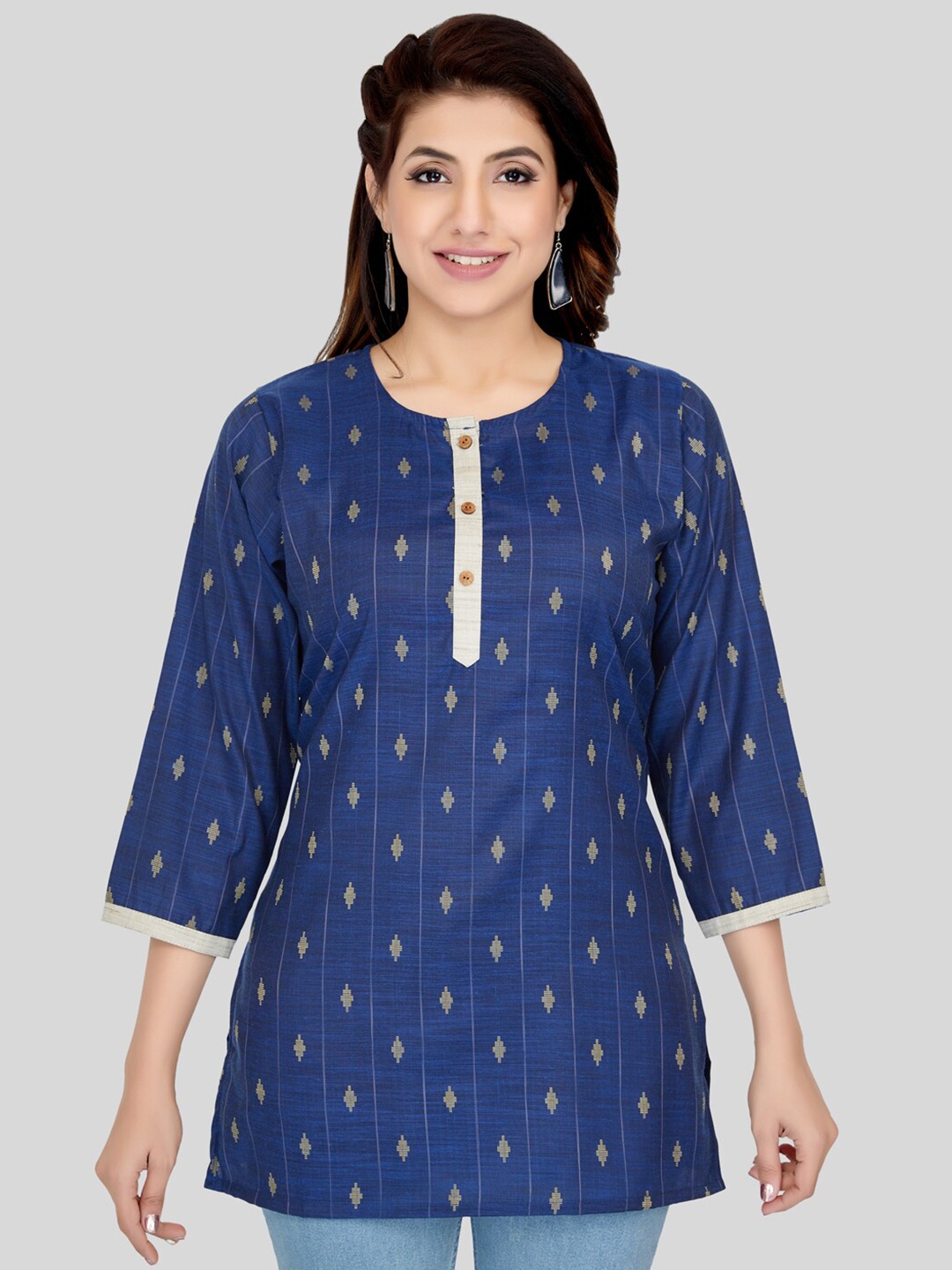 

Saree Swarg Ethnic Motifs Printed Kurti, Blue