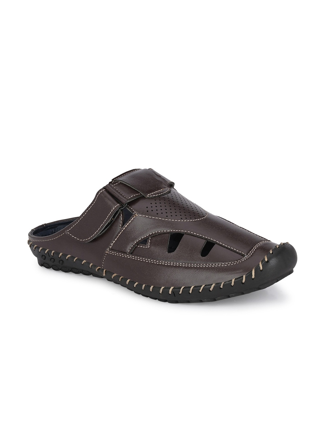 

Azzaro Black Men Brown Shoe-Style Sandals