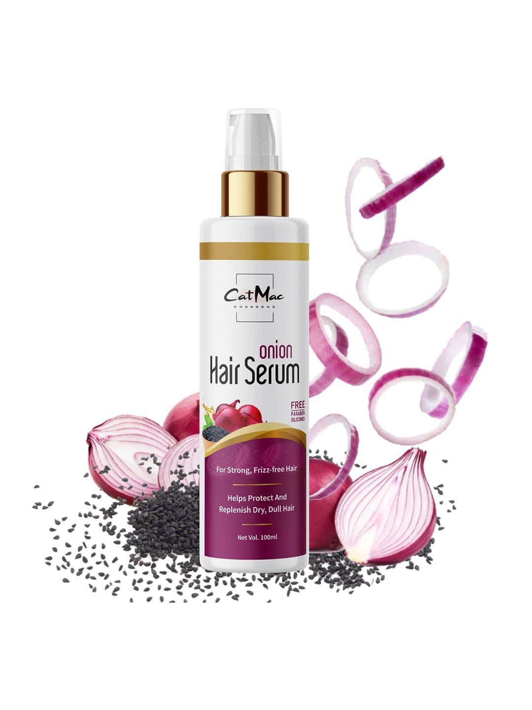 

CatMac Onion Hair Serum with Black Seed & Olive - 100 ml, Purple