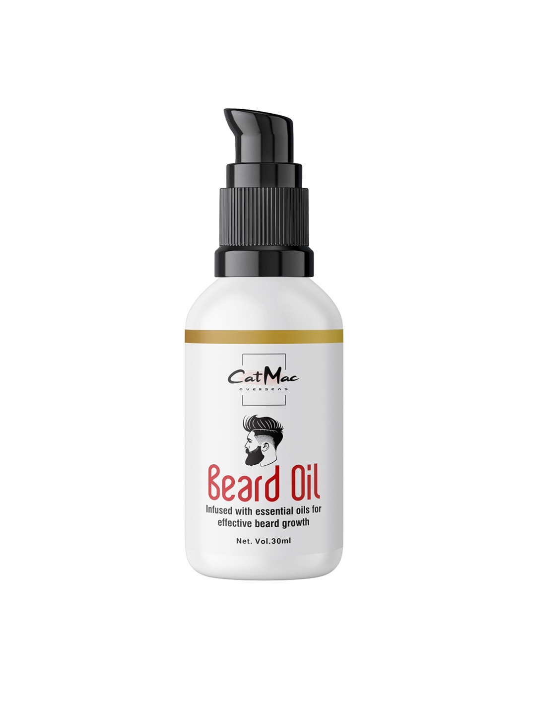 

CatMac Men Beard Oil with Essential Oils For Effective Beard Growth - 30ml, Black