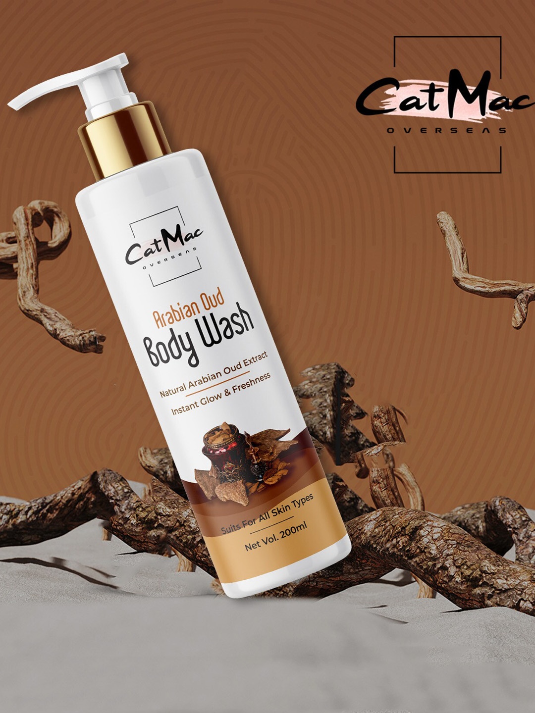 

CatMac Arabian Oud Body Wash with Cedar Wood & Sandalwood Extracts - 200 ml, White