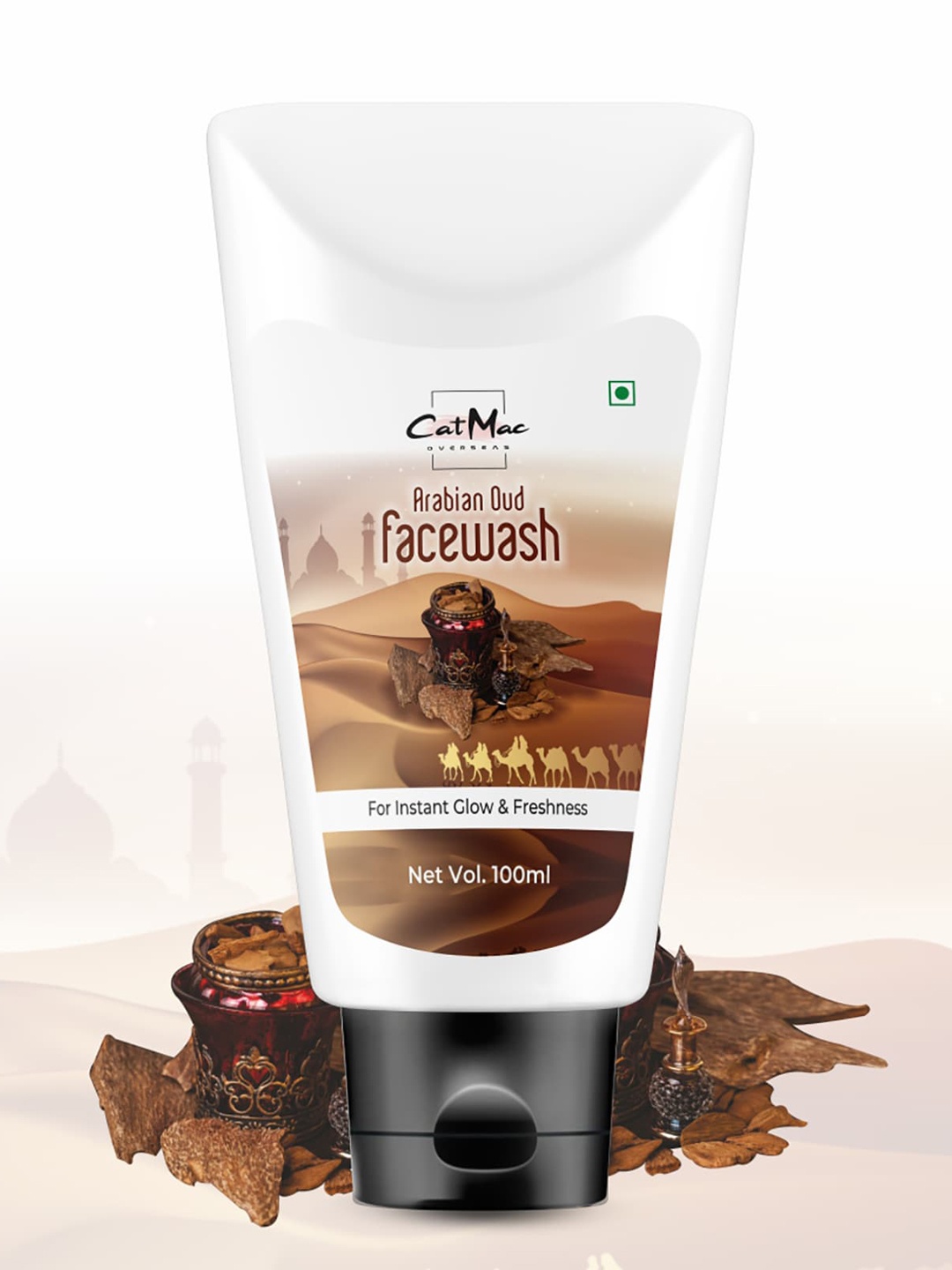 

CatMac Arabian Oud Face Wash With Argan Oil And Sweet Almond Oil For Acne-Prone Skin - 100ML, Brown