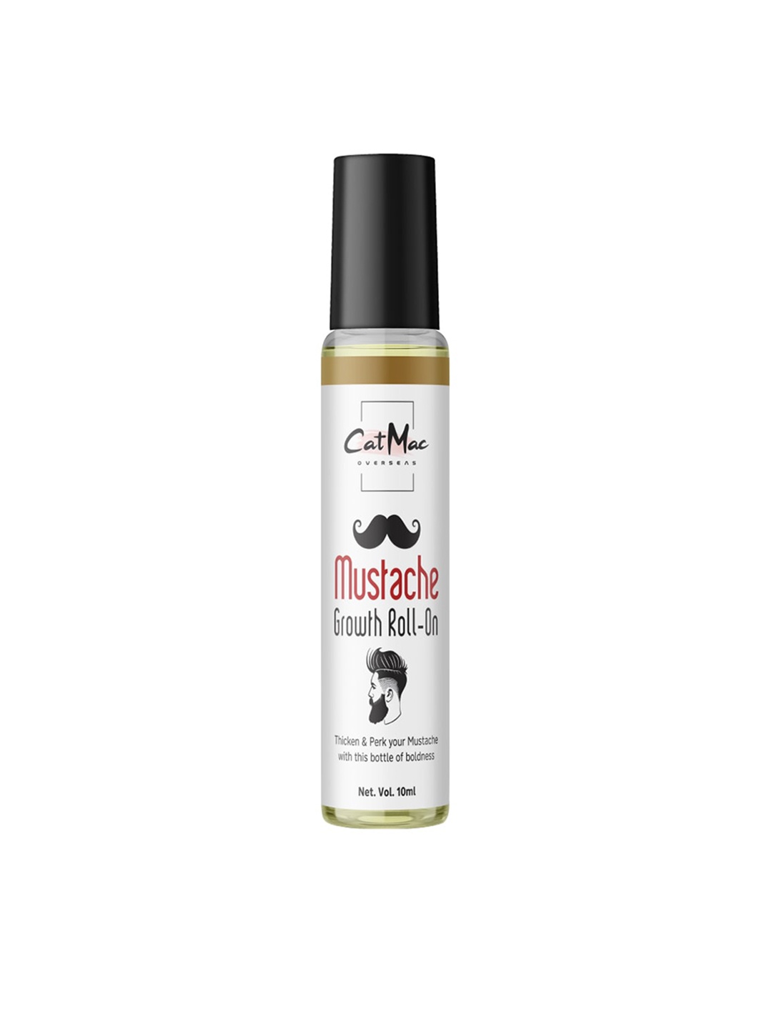 

CatMac Men Moustache Growth Roll On with Sweet Orange Essential Oil & Clove - 10ml, White