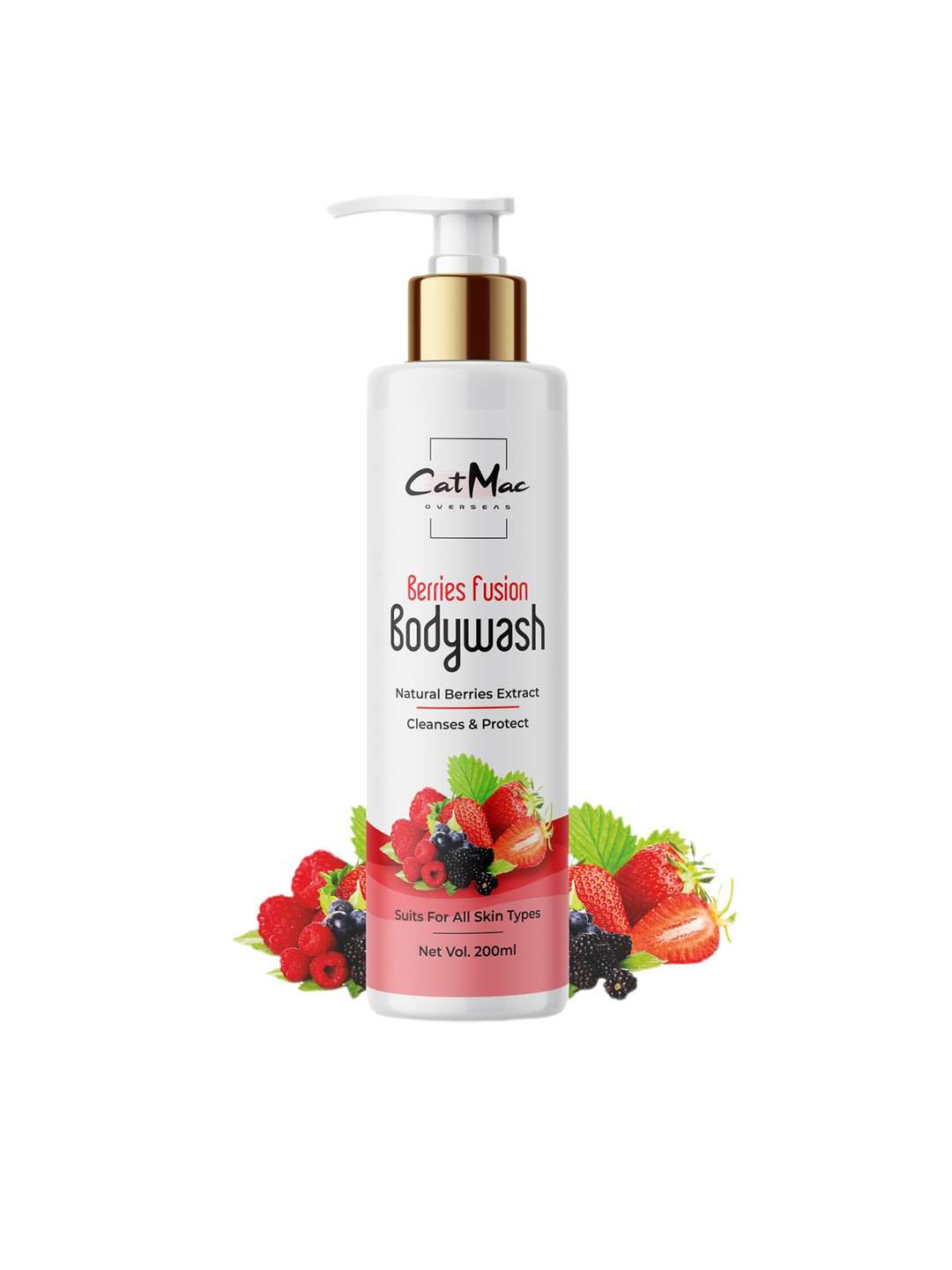 

CatMac Berries Fusion Body Wash with Strawberry & Mulberry - 200 ml, White