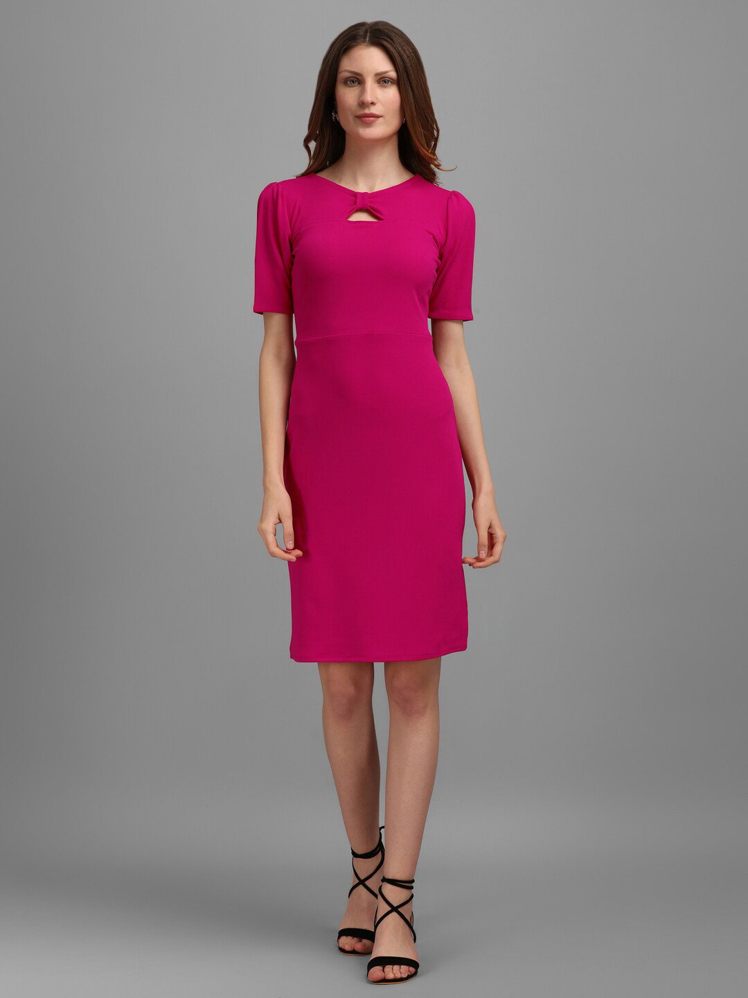 

PURVAJA Women Sheath Dress, Pink