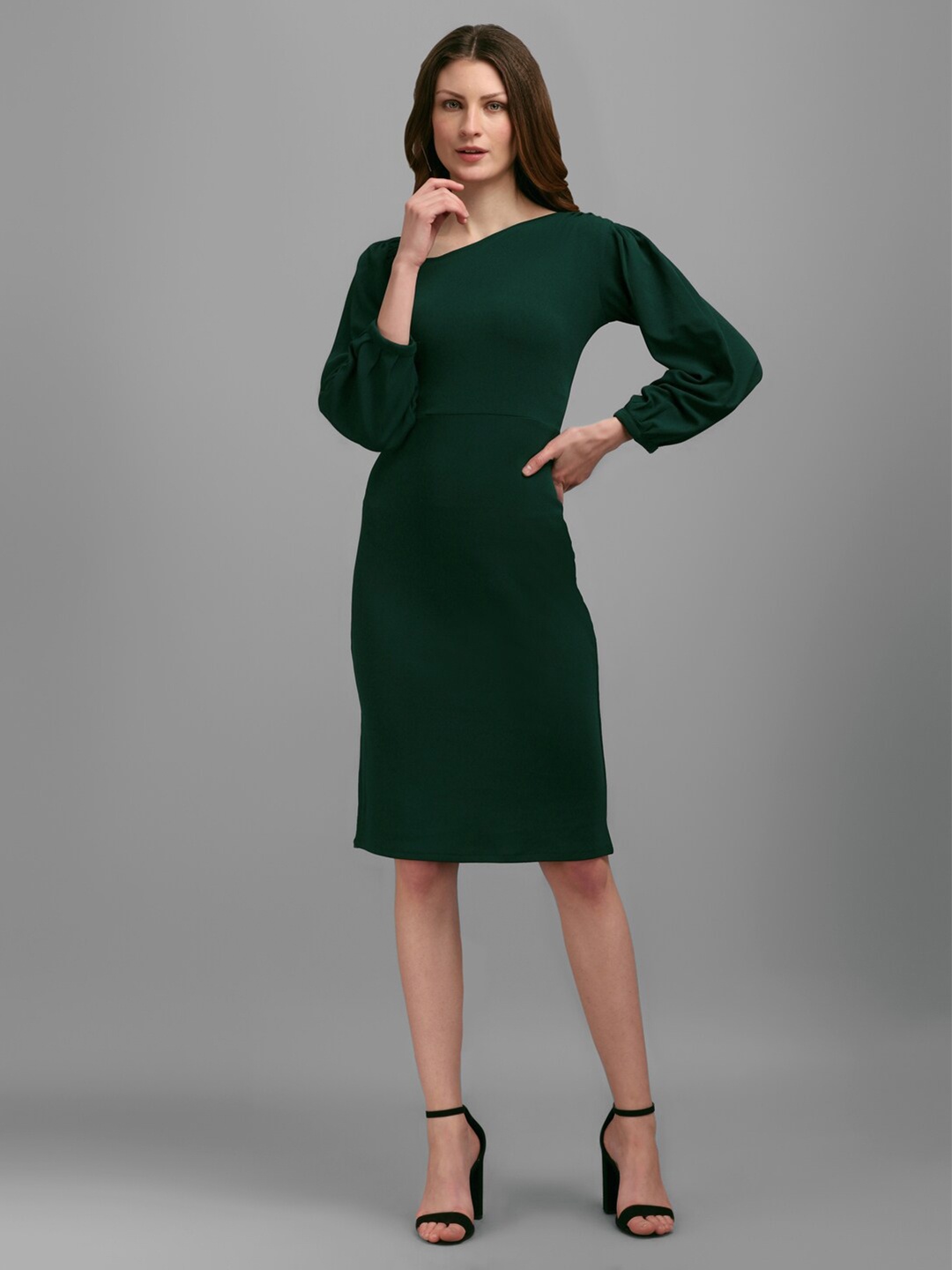 

PURVAJA Women Sheath Dress, Green