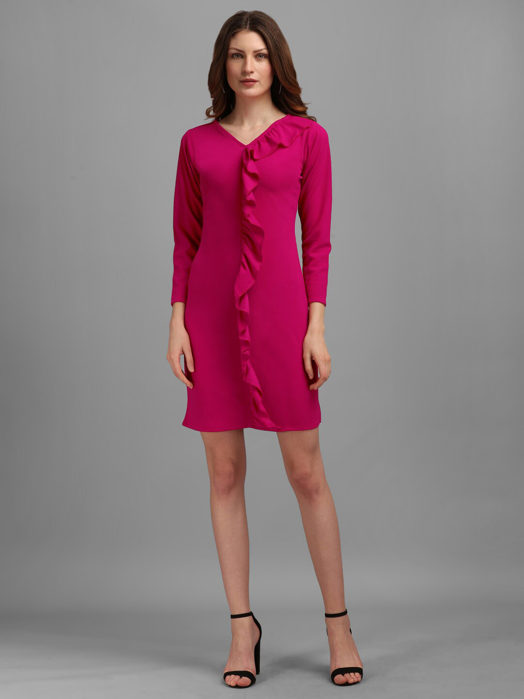 

PURVAJA V-Neck Sheath Dress, Pink