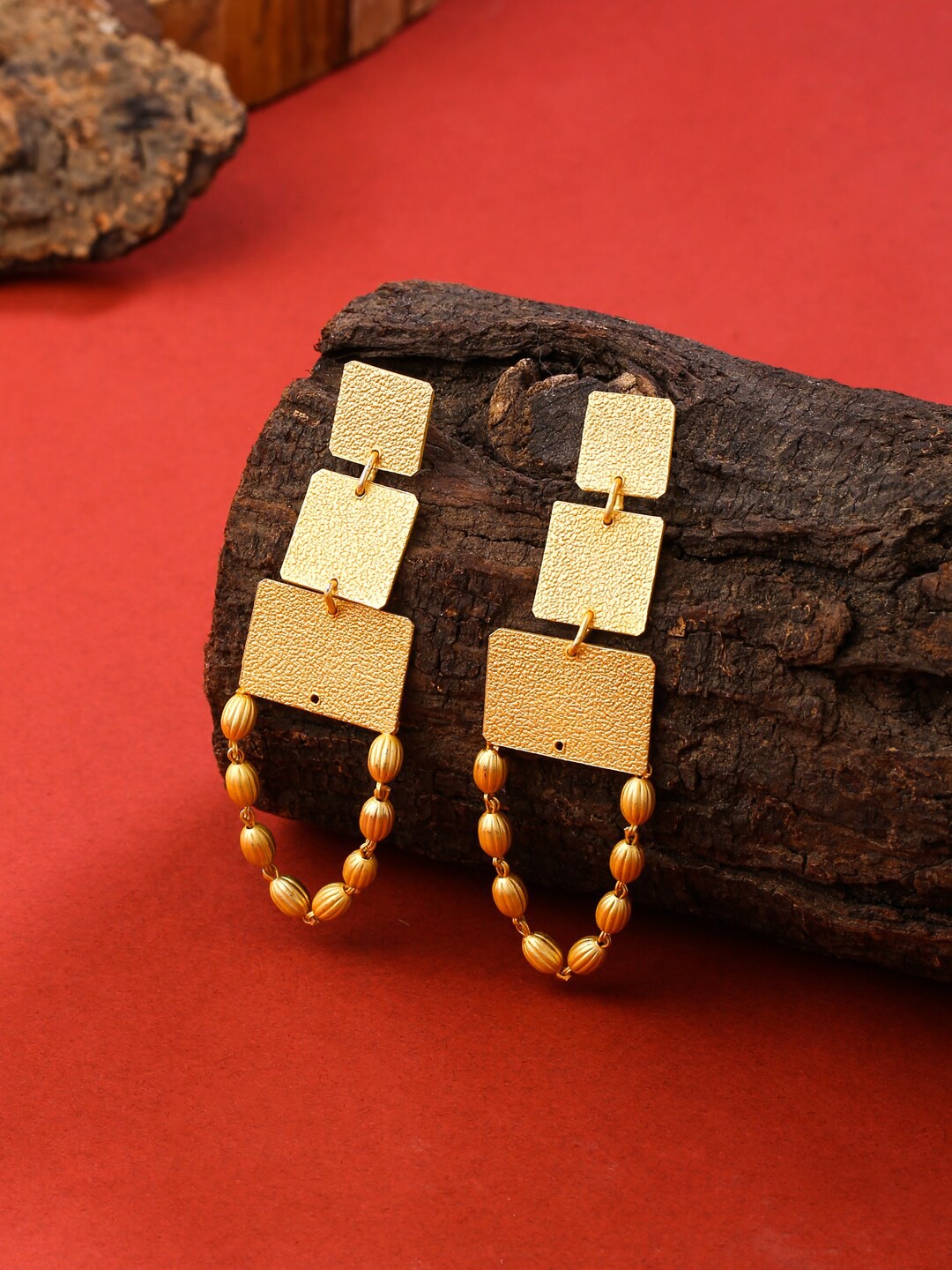 

THE AAB STUDIO Gold Plated Geometric Drop Earrings